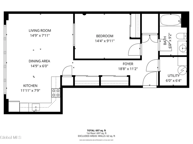 $1,500 | 733 Broadway, Unit 106, Albany, NY 12207