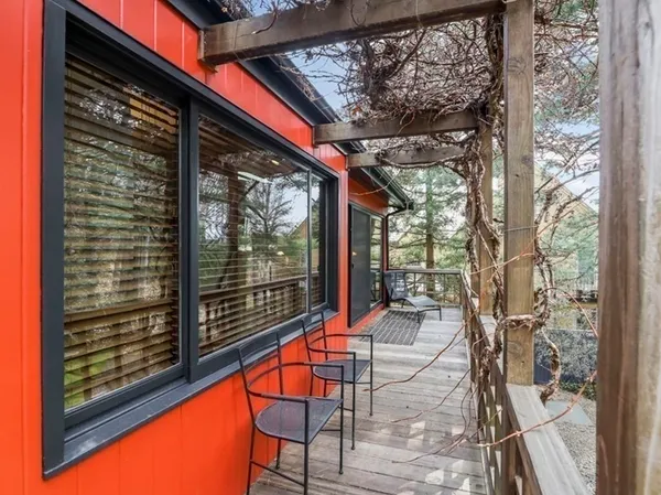 a view of a house with a porch