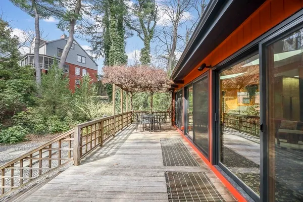 a view of outdoor seating