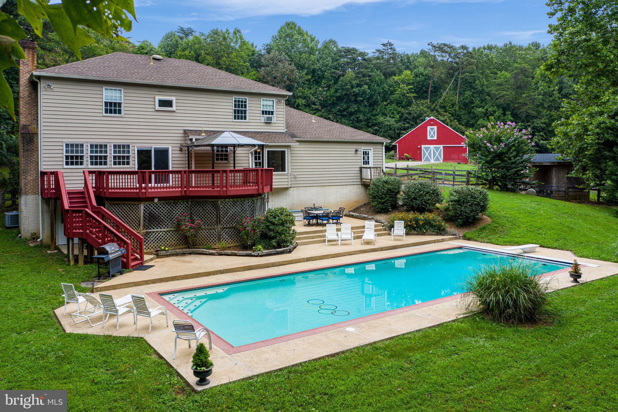 13221 Wates Spring Place Clifton, VA 20124 - Photo 3 of 68 Beautiful view of House, Deck, Pool, Barn & Shed 2