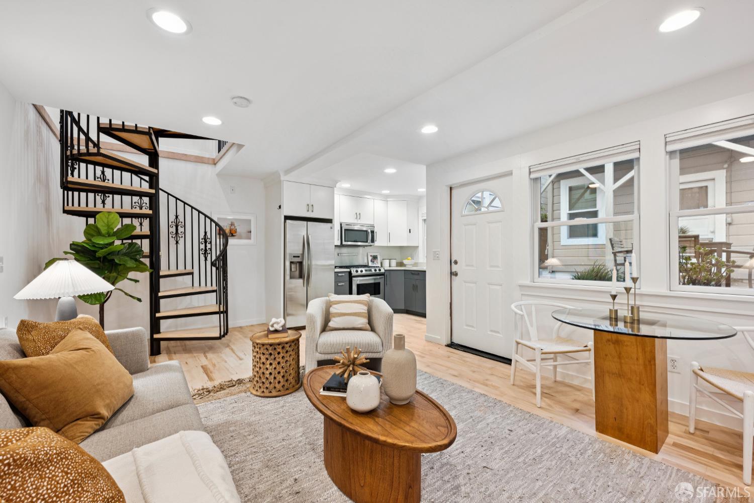 32 Harris Place, Unit A San Francisco, CA 94123 - Photo 3 of 9 a living room with furniture and a wooden floor