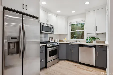 a bedroom with a bed and walk in closet