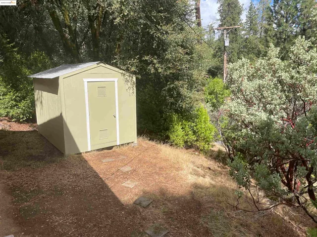 a view of a garage with a sink