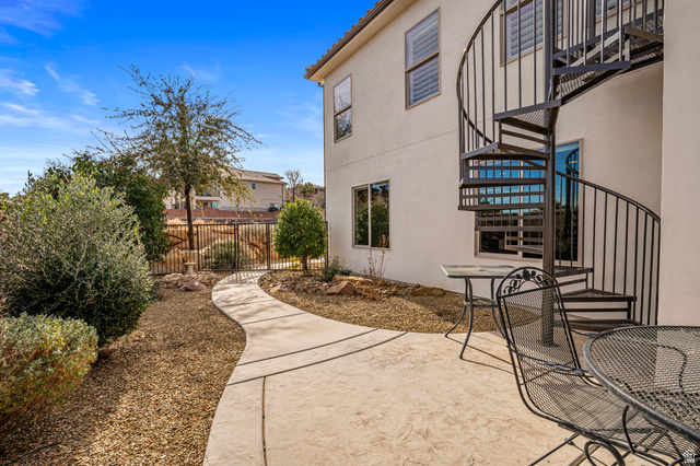 2311 South 1340 West St. George, UT 84770 - Photo 53 of 56 View of patio / terrace with stairway and outdoor dining space