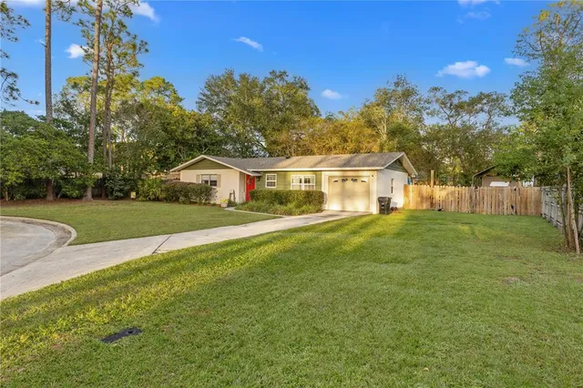 a house view with a garden space