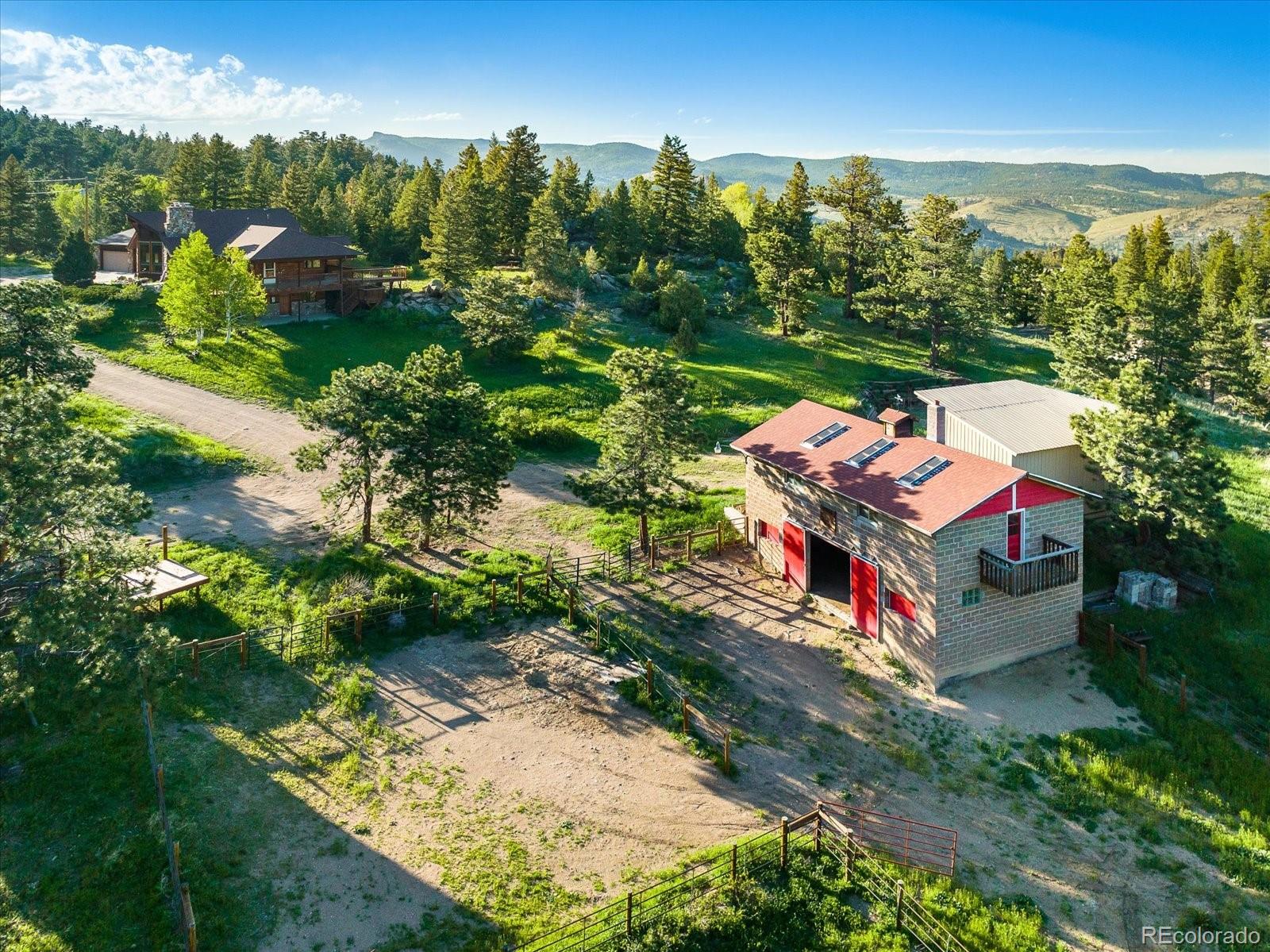 283 Chute Road Golden, CO 80403 - Photo 4 of 40 an aerial view of a house with a yard