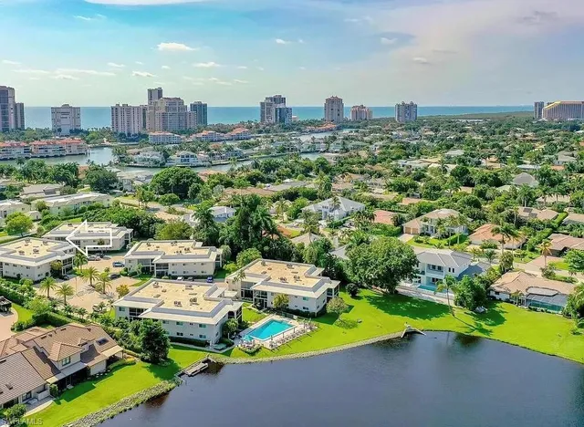 an aerial view of a city with lots of residential buildings