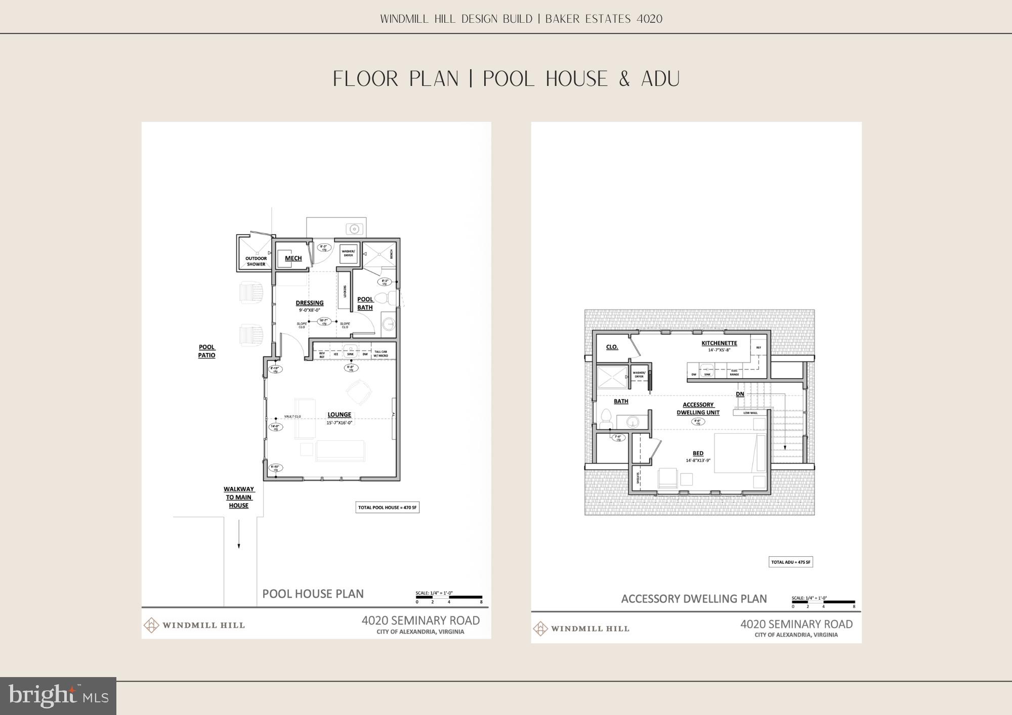 4020 Seminary Road Alexandria, VA 22304 - Photo 35 of 35 ADU and Pool House Floorplans