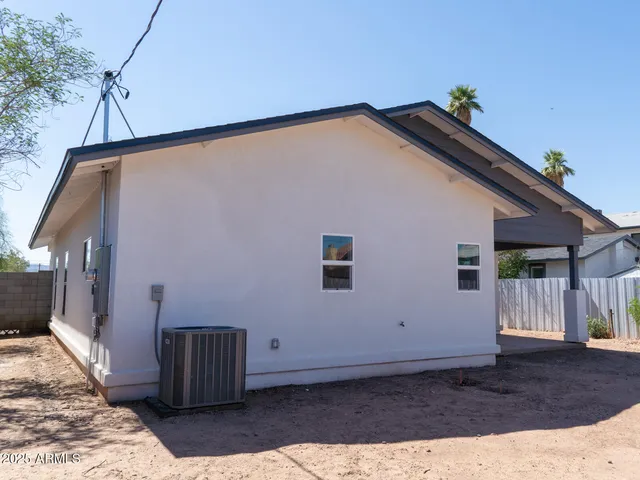 a backyard of a house