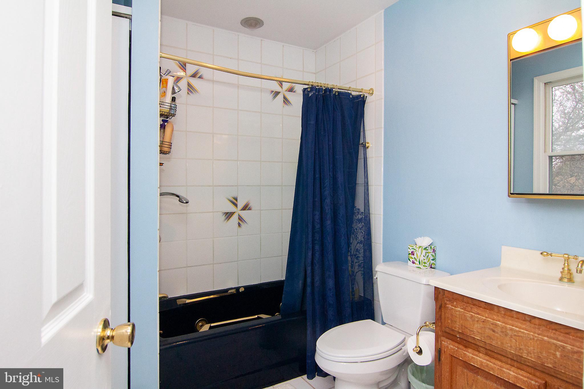 18626 Gunpowder Road Hampstead, MD 21074 - Photo 60 of 66 a bathroom with a sink a toilet a shower and a mirror