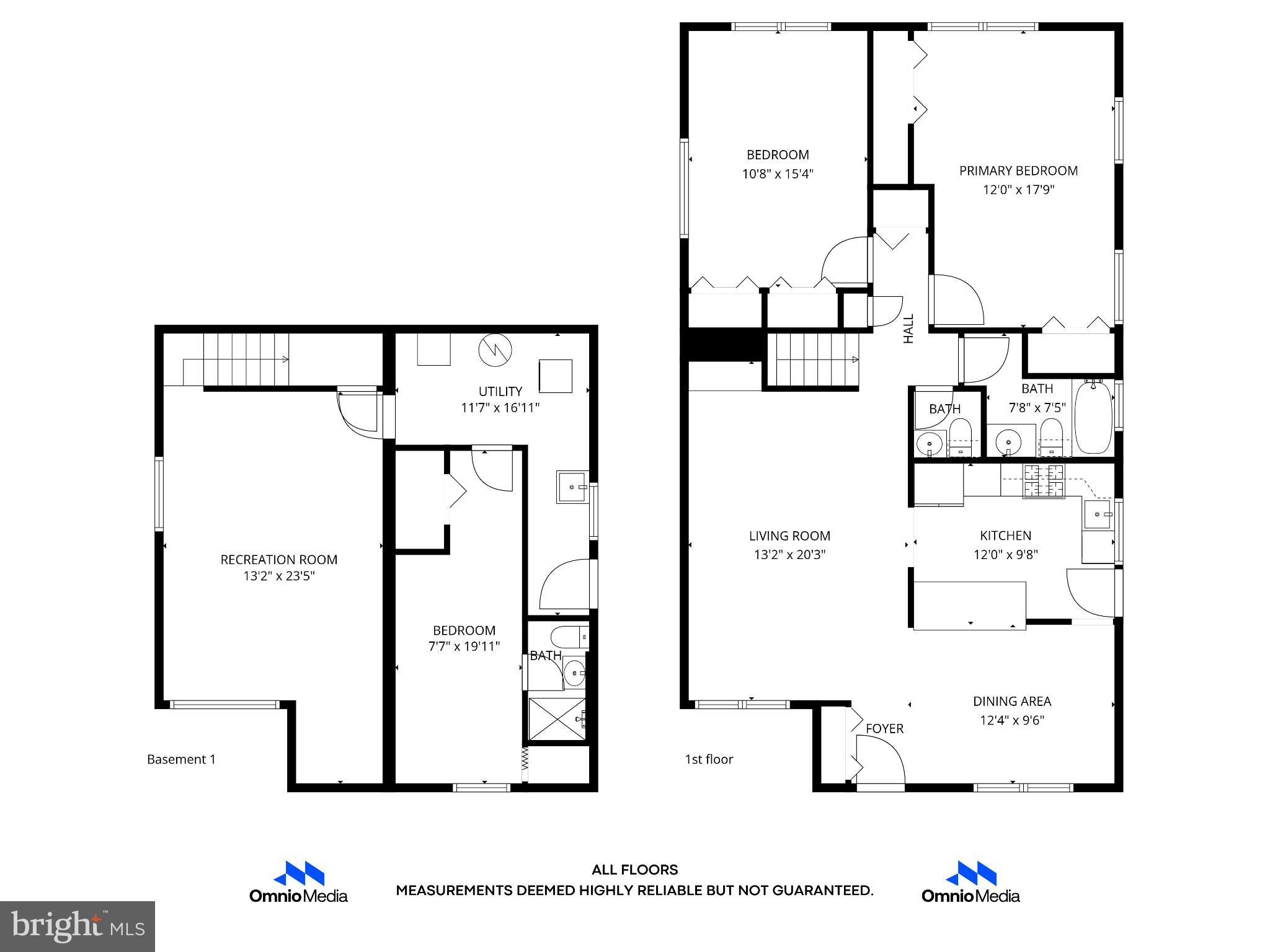 1306 Brixton Road Baltimore, MD 21239 - Photo 48 of 50 Spacious two-story home layout blueprint.