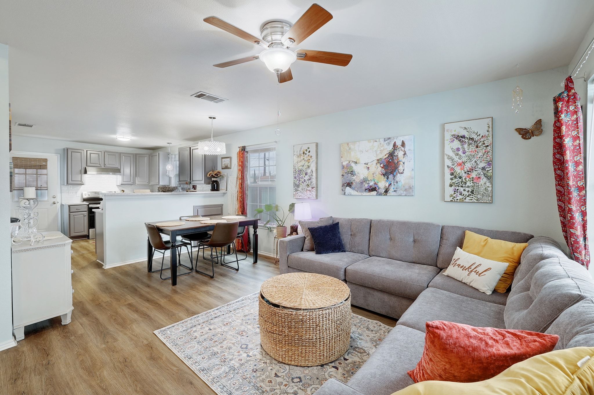 1730 Candee Street Georgetown, TX 78626 - Photo 4 of 26 a living room with furniture and kitchen view
