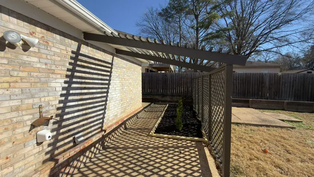 a view of a backyard