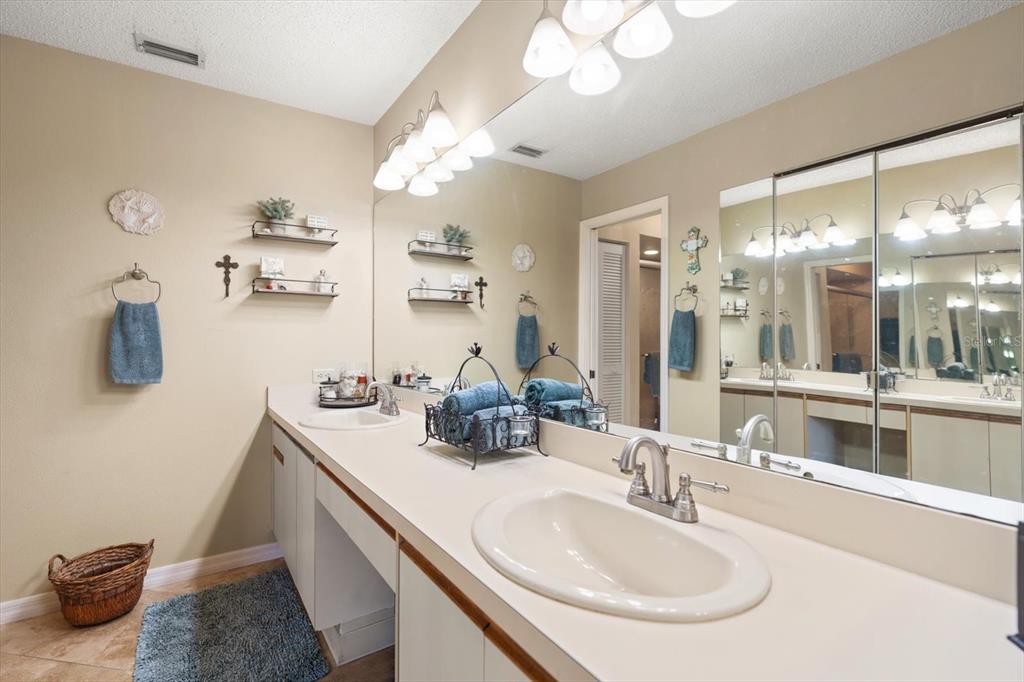 1801 East Lake Road South, Unit 10D Palm Harbor, FL 34685 - Photo 15 of 27 a bathroom with a sink and a mirror