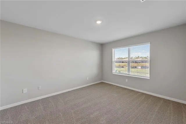 an empty room with a window