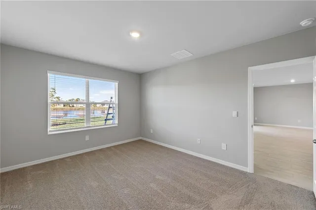 an empty room with a window