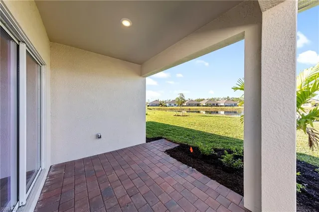 a view of a garden from a windows