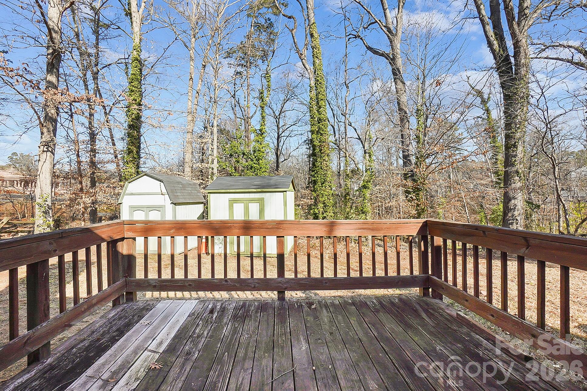 6906 Streamside Drive Charlotte, NC 28212 - Photo 35 of 48 a view of wooden deck