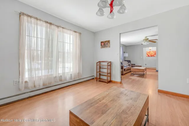 a view of livingroom with furniture and staircase