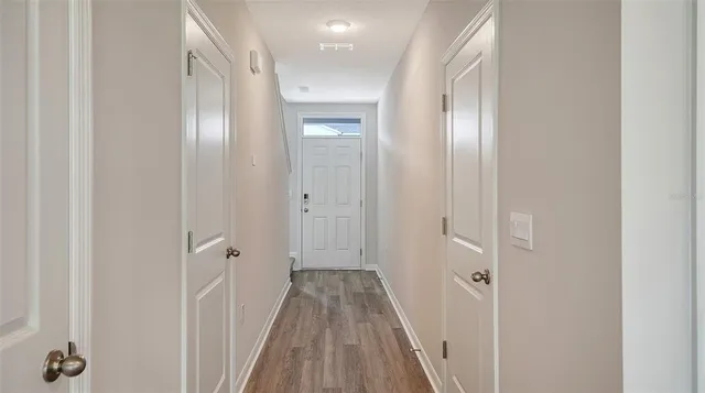 an empty room with a window