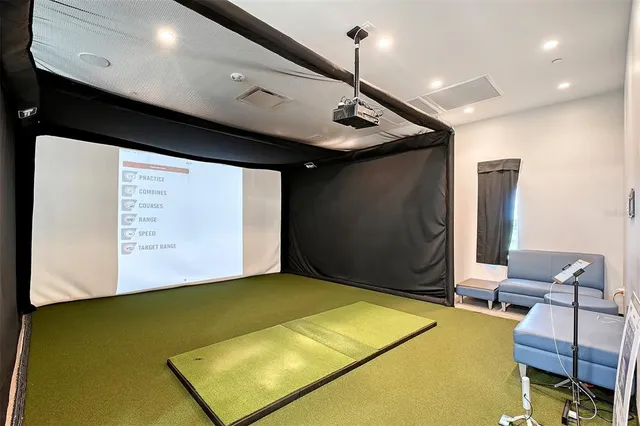 a view of a lake with a building in the background