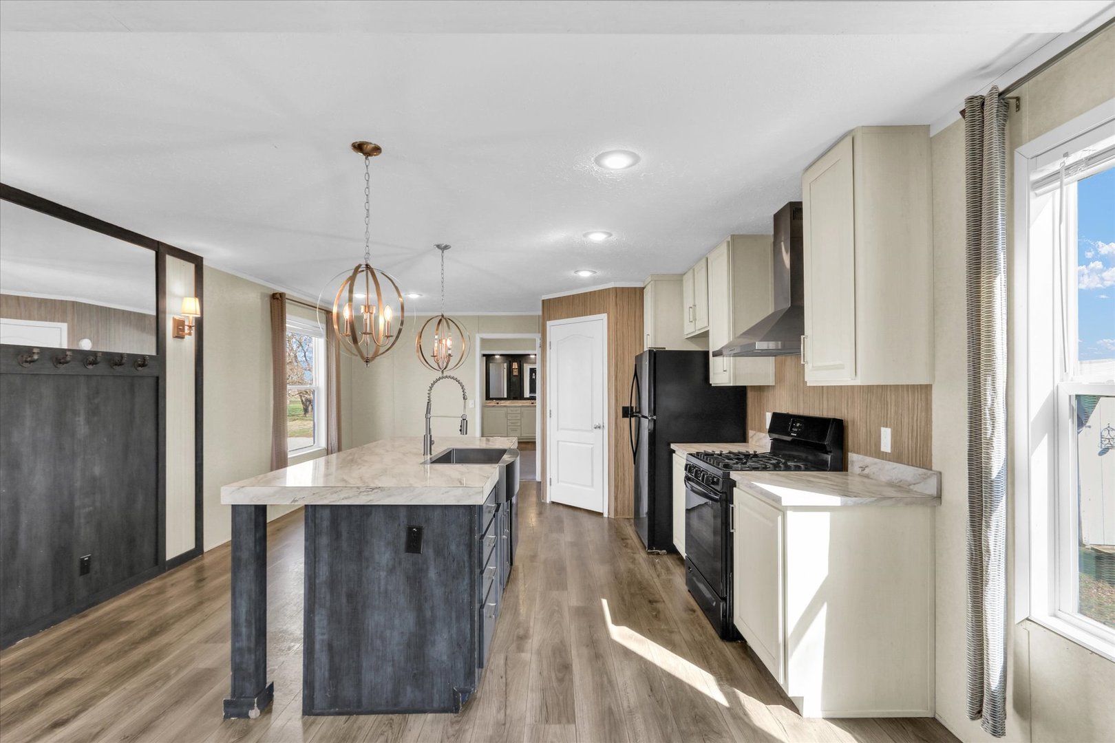 1205 Wedgewood Drive Rantoul, IL 61866 - Photo 15 of 31 a kitchen with granite countertop a sink a counter top space stainless steel appliances and cabinets