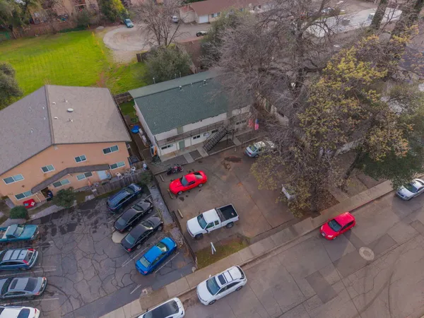 an aerial view of a houses