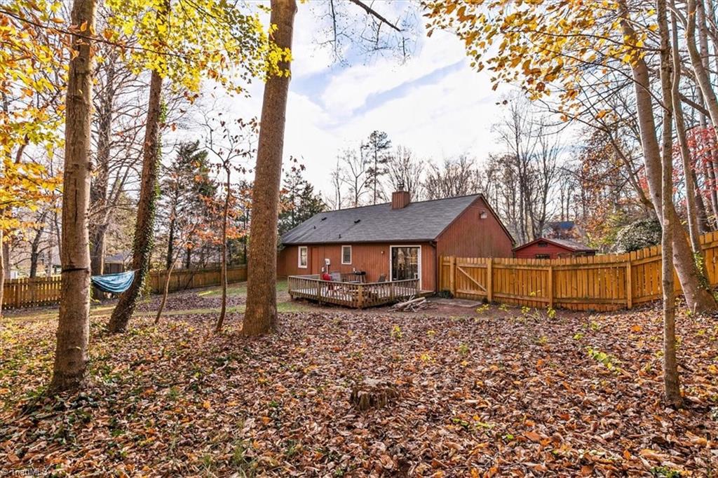 5506 Salem View Road Pfafftown, NC 27040 - Photo 29 of 43 Backyard is fully fenced in