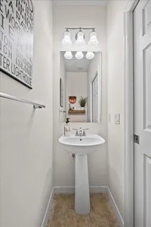 a storage room with furniture