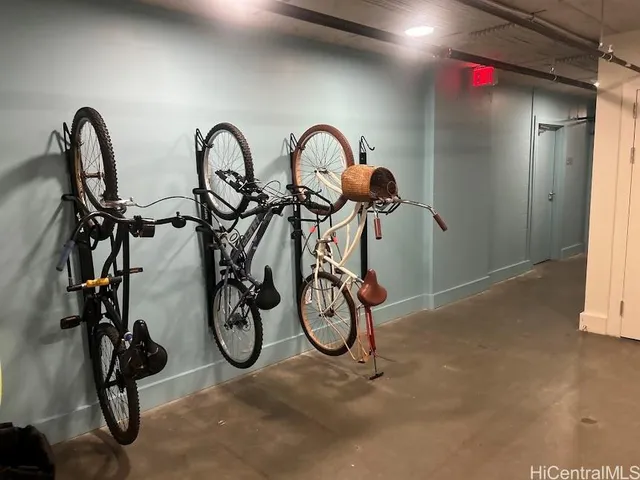 a view of light with a bicycle