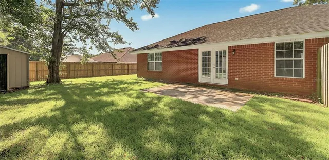 a view of a balcony with door
