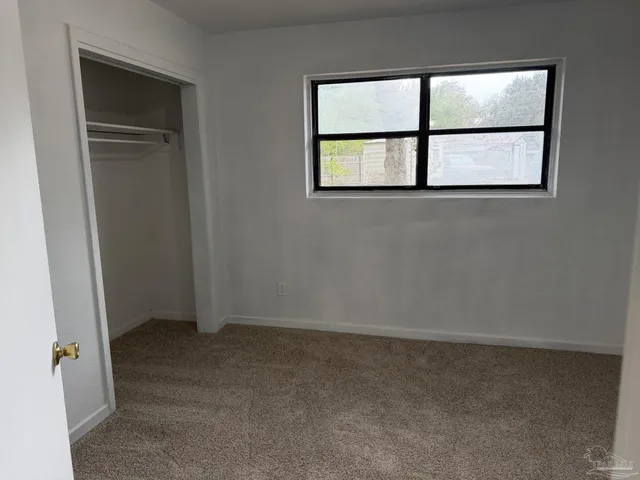 an empty room with a window