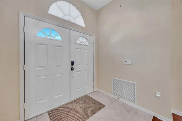 a view of a livingroom with wooden floor