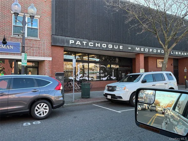 a car parked in front of a building