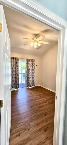 a view of a pathway of a building