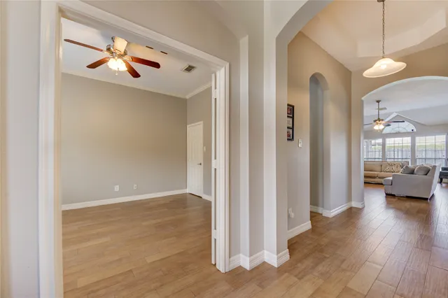 a view of livingroom with furniture and wooden floor