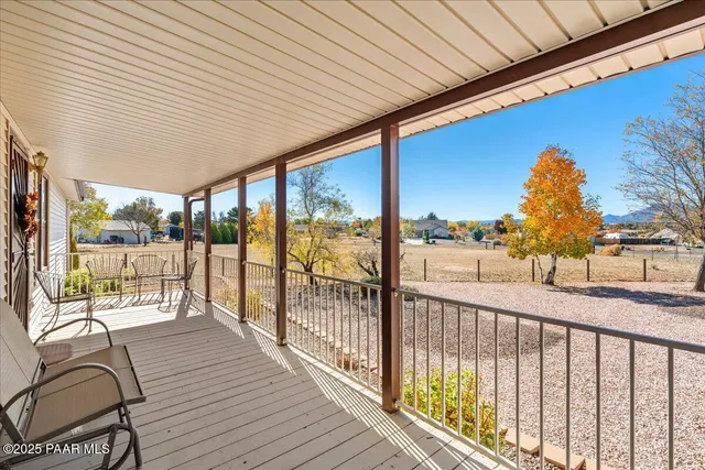 a view of a city from a balcony