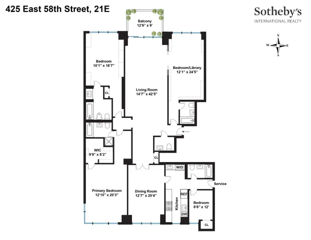 $2,350,000 | 425 East 58th Street, Unit 21E | Sutton Place