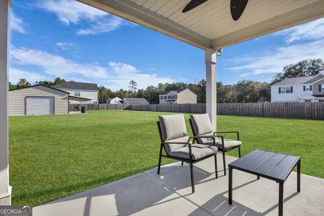 a house view with a garden space