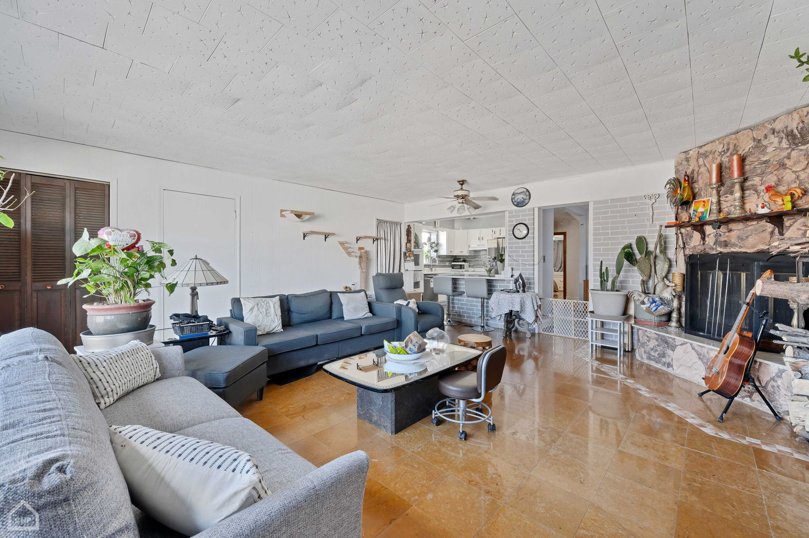 3736 West 70th Street Chicago, IL 60629 - Photo 13 of 21 a living room with furniture and a potted plant
