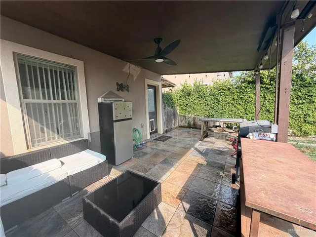 a outdoor space with chairs