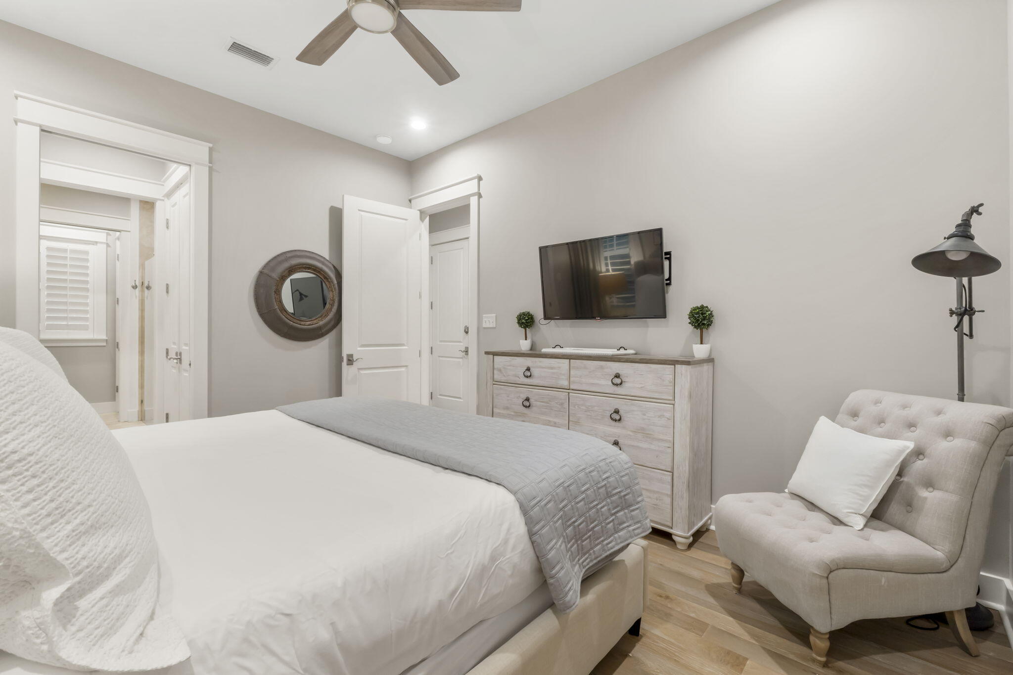 27 Anchor Rode Circle Santa Rosa Beach, FL 32459 - Photo 13 of 44 a bedroom with a bed and a television