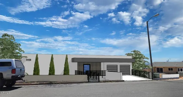 a view of a house with basketball court