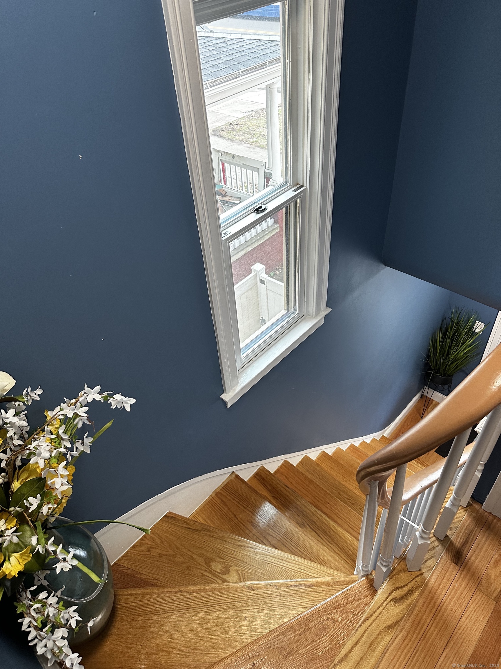 504 Dixwell Avenue New Haven, CT 06511 - Photo 2 of 26 a blue bed sitting in a window in a bedroom