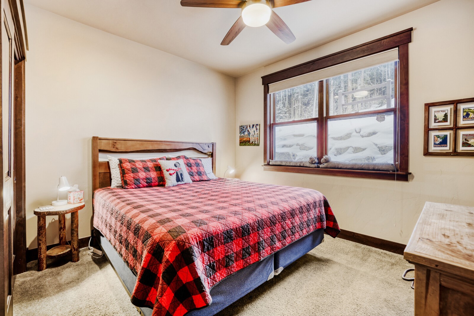 852 Independence Road, Unit B Keystone, CO 80435 - Photo 29 of 40 a bedroom with a large bed and a window