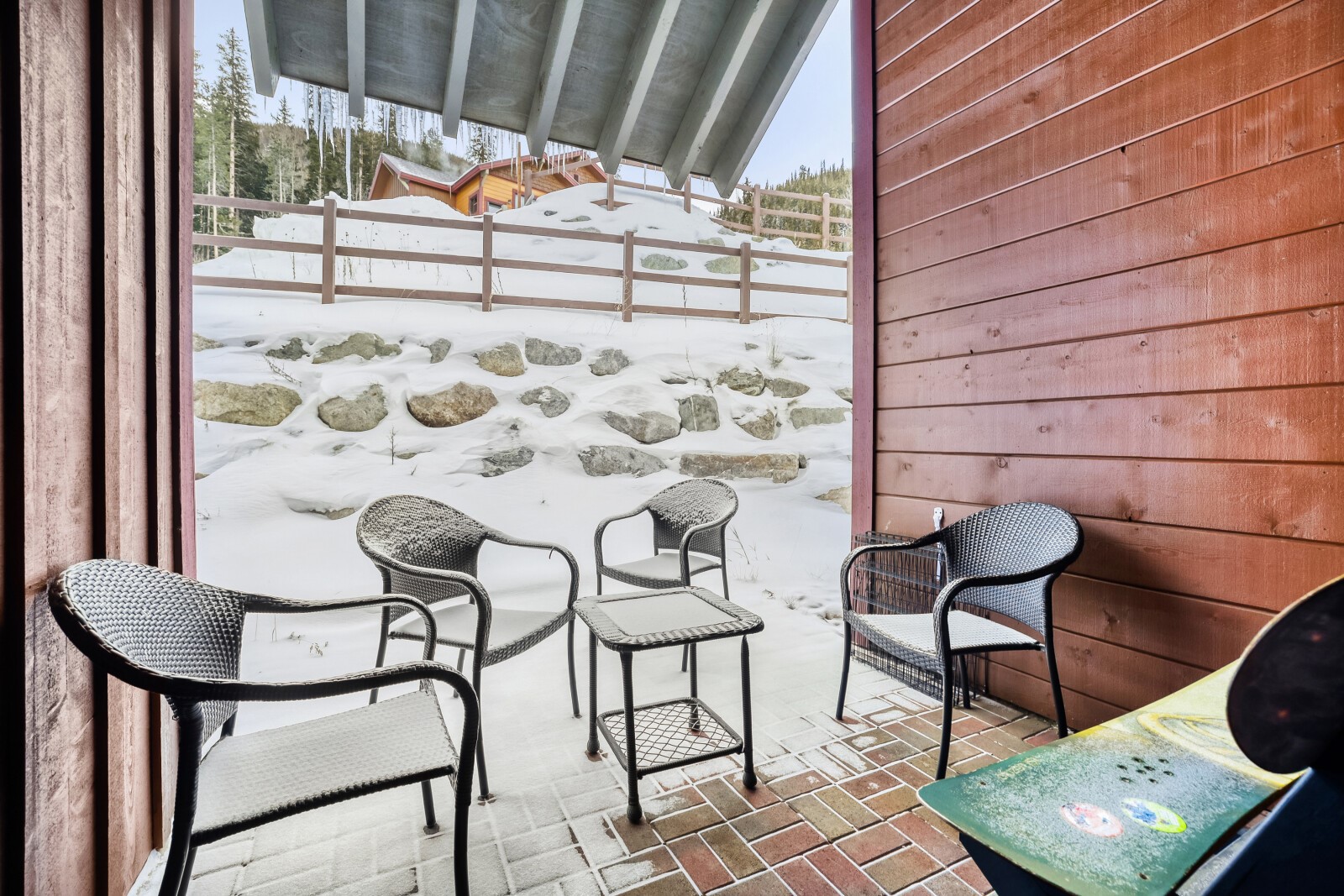 852 Independence Road, Unit B Keystone, CO 80435 - Photo 34 of 40 a view of a chairs and table in the balcony