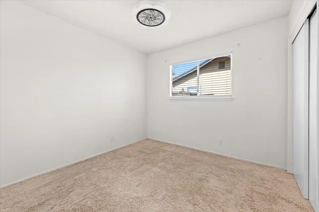 an empty room with a window