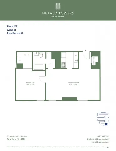 $5,317 | 50 West 34th Street, Unit 22C08 | Midtown South