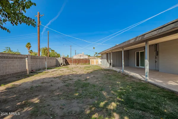 a backyard of a house