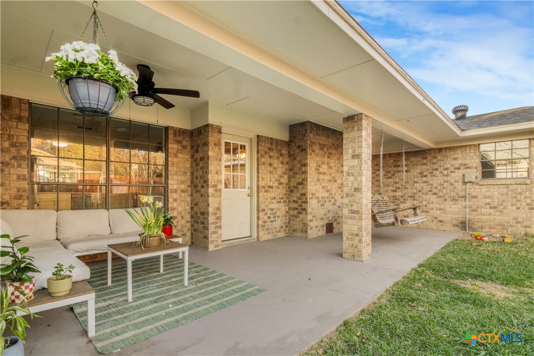 4314 Fox Trail Temple, TX 76504 - Photo 20 of 22 a outdoor space with the couches and a potted plant
